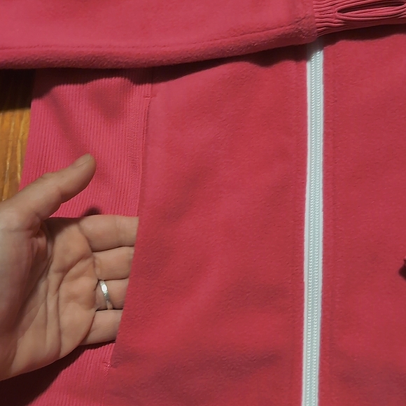 Asymmetric Full-Zip Pink Fleece Women-Size small - Picture 4 of 12